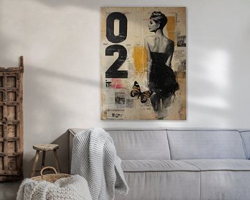 Vintage mixed media collage