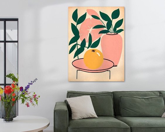 Voorbeeld van het werk in een kamer