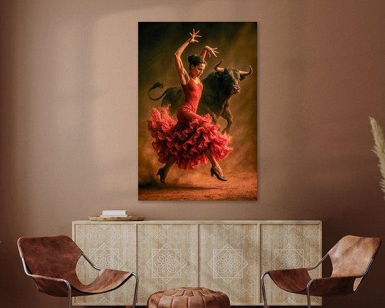 Voorbeeld van het werk in een kamer