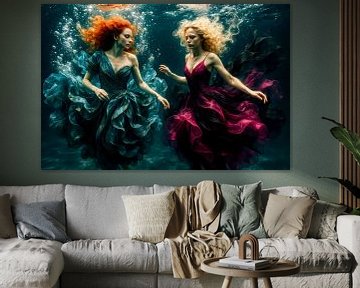 Dialogue of the depths - When shadows learn to dance by Klaus Tesching - Art-AI