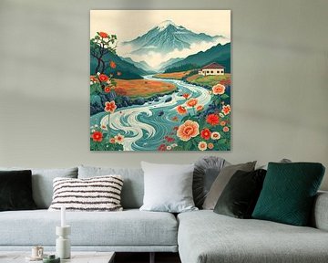 Sereen bergdal van Artistic
