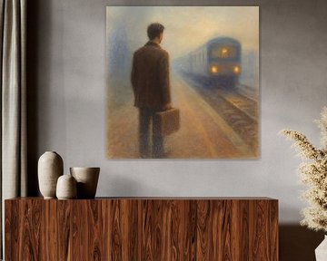 Le train qui part. Un moment d'adieu et de réflexion sur Basahen