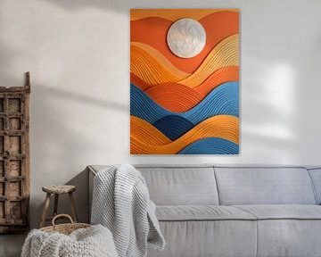 Woestijn Maanopkomst van Artistic