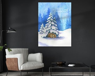 Egeltje in winterslaap Haiku Engels van Karen Kaspar