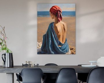 Girl with a Pearl Earring reborn by the sea