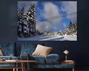 The recreation ground in winter by Claude Laprise