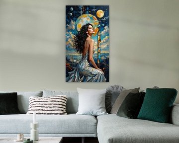 Een portret van een vrouw van Jolique Arte