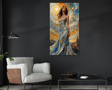 Een portret van een vrouw van Jolique Arte