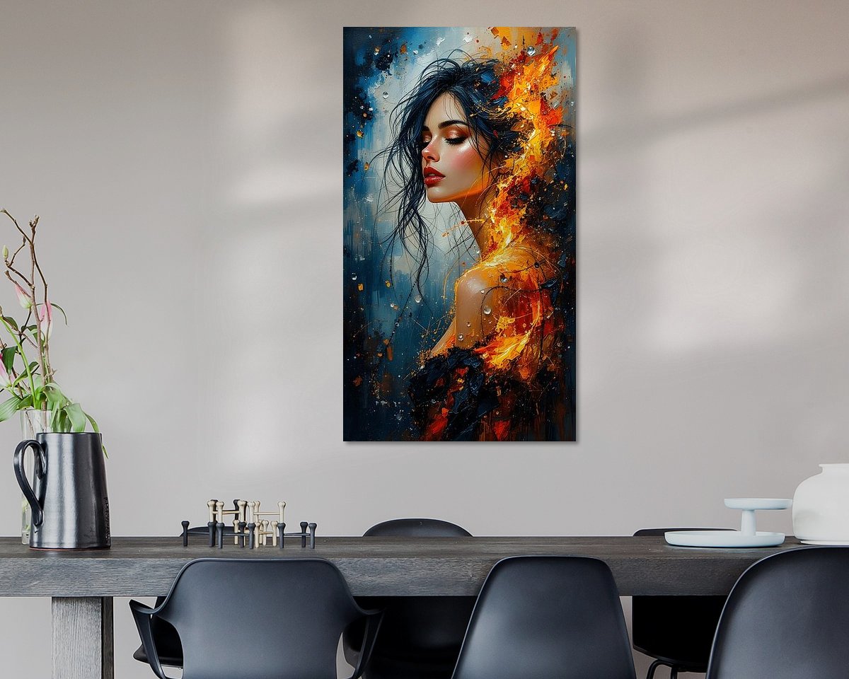 Voorbeeld van het werk in een kamer