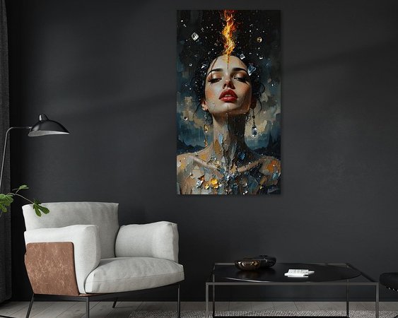 Voorbeeld van het werk in een kamer