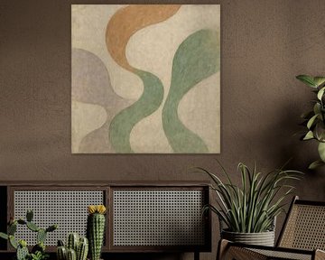 Flowing thoughts - A composition in lines, surfaces and silence by Klaus Tesching - Art-AI