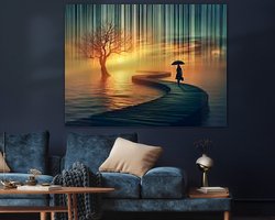 Voorbeeld van het werk in een kamer