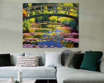 Japanse Brug in Bloei – Een Ode aan Monet van Arjen Roos