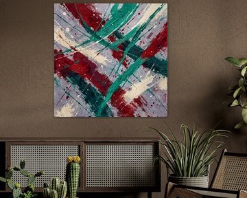 Impulsion - explosion de lignes, de couleurs et d'élan entre hasard et contrôle sur Klaus Tesching - Art-AI