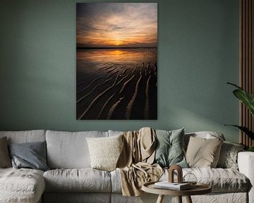 The reflection of the sunset in the sea. by Robby's fotografie