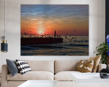 Hier aan de kust... zonsondergang van BHotography