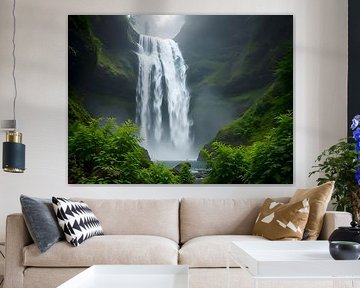 Majestueuze waterval in de mist van ButterflyPix
