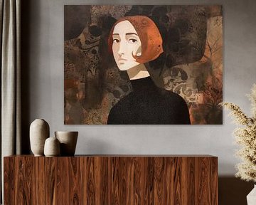 Vrouw met Rood Haar | Vrouw met Korte Haar van Kunst Kriebels