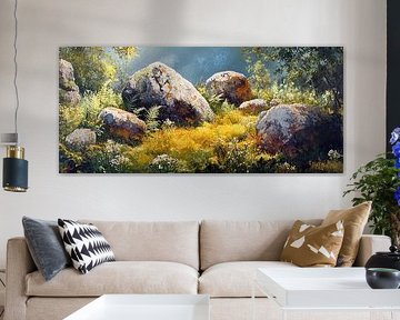 Natuurlijke Landschap met Stenen