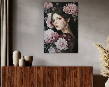 Elegante Bloemenportret