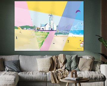 Blick auf den Strand: Katwijk am Meer