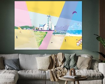 Blick auf den Strand: Katwijk am Meer von Suzanne Allewelt