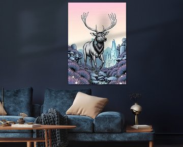 Kristallen hert in fantasielandschap van MIROKKU