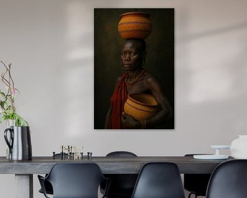 Mursi-Frau mit Korb. Ein Porträt von Stolz und Tradition