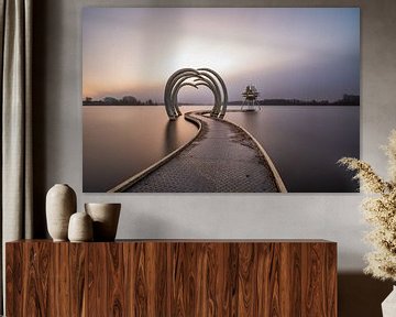 Timeline met een bewolkte zonsopgang van Daniëlle Langelaar Photography