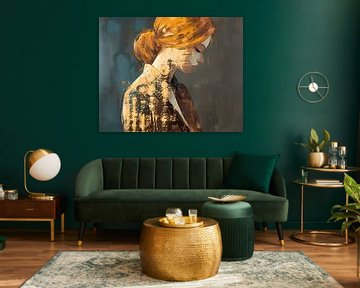 Vrouwenportret | Quiet Echoes of the City van De Mooiste Kunst