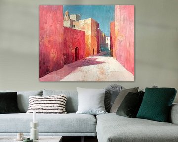 Marokko Kunst | Crimson Mirage van Abstract Schilderij