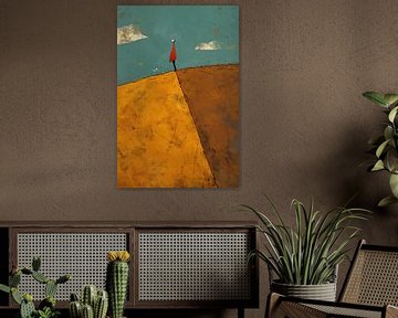 Minimalistisch Portret | A Touch of Solitude van ARTEO Schilderijen