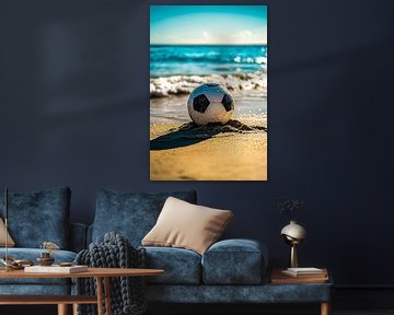 Voetbal op het strand van Art & Soul Creations