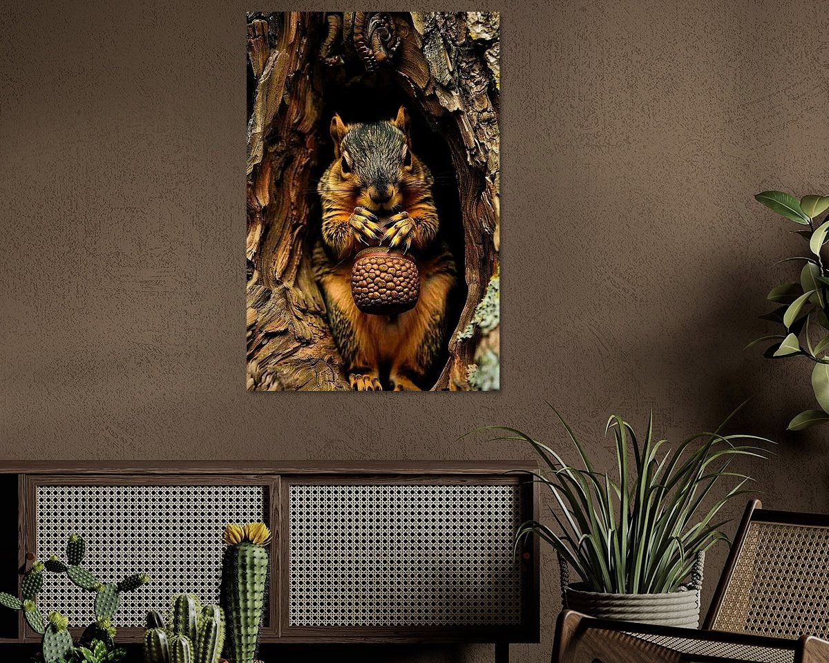 Voorbeeld van het werk in een kamer