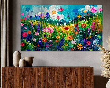 Un été exubérant ! Champ de fleurs sauvages sur Studio Pieternel