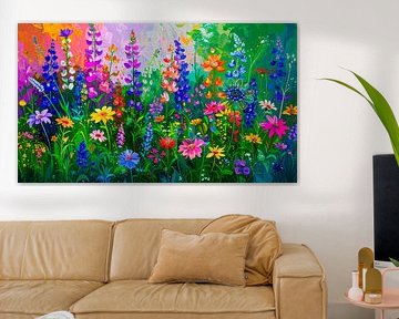 Exuberant Summer! Border with lupins