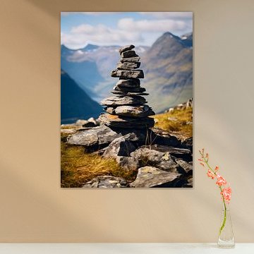 Cairns in the mountains