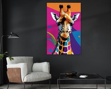 Girafe colorée sur Liona Toussaint