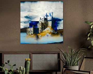 Château fort Château roche Nuages imposant imposant puissant sur gm_designs