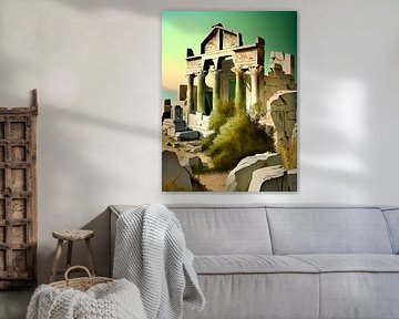 Ancient ruins Temples Columns Rocks History Past by gm_designs