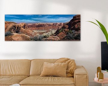 Panorama van het landschap in Canyonlands, Utah