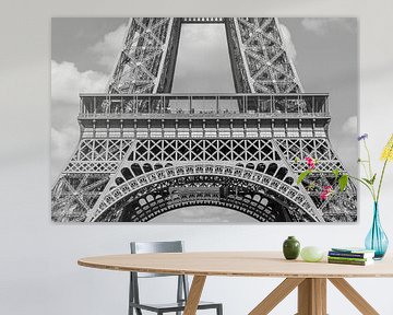 Eiffelturm Paris schwarz und weiß von Sander Groenendijk