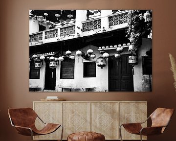 Vieilles façades de Hoi An en noir et blanc sur Frank Photos