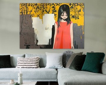 Meisje en Rood van Kunst Kriebels