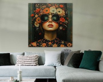 Zonnebril Bloemen | Bloemen Vrouw van Blikvanger Schilderijen