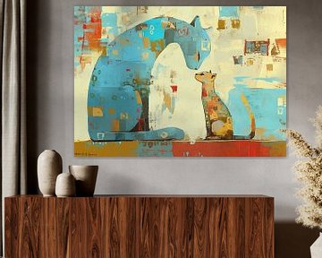 Dieren Schilderij | Whimsical Companions van ARTEO Schilderijen