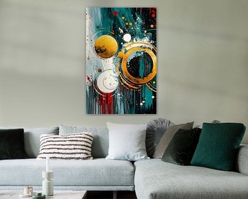 Abstract design with gold accents by Art & Soul Creations