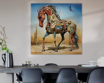 Horse Movement Colours Surrealism Art Light Dynamics