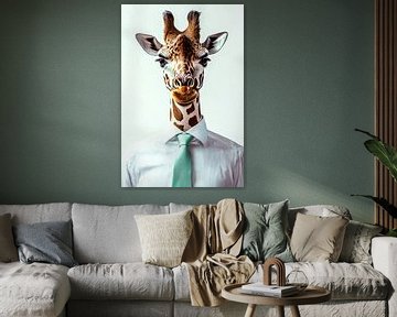 Giraffe in stijlvol portret van Art & Soul Creations