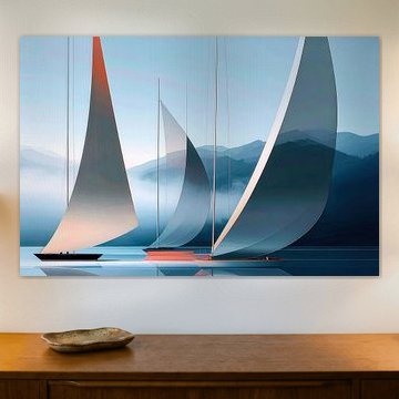 Segelboote abstrakt-13-32